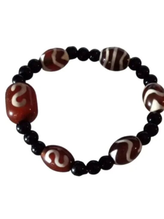 Handmade Jewelry - Vintage Glass Beads Stretch Bracelet